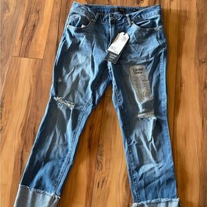 Vintage Distressed crop skinny jeans